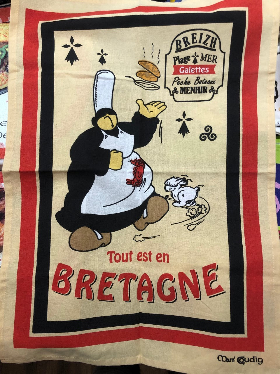 Torchon Mam Goudig "Tout est en Bretagne"
